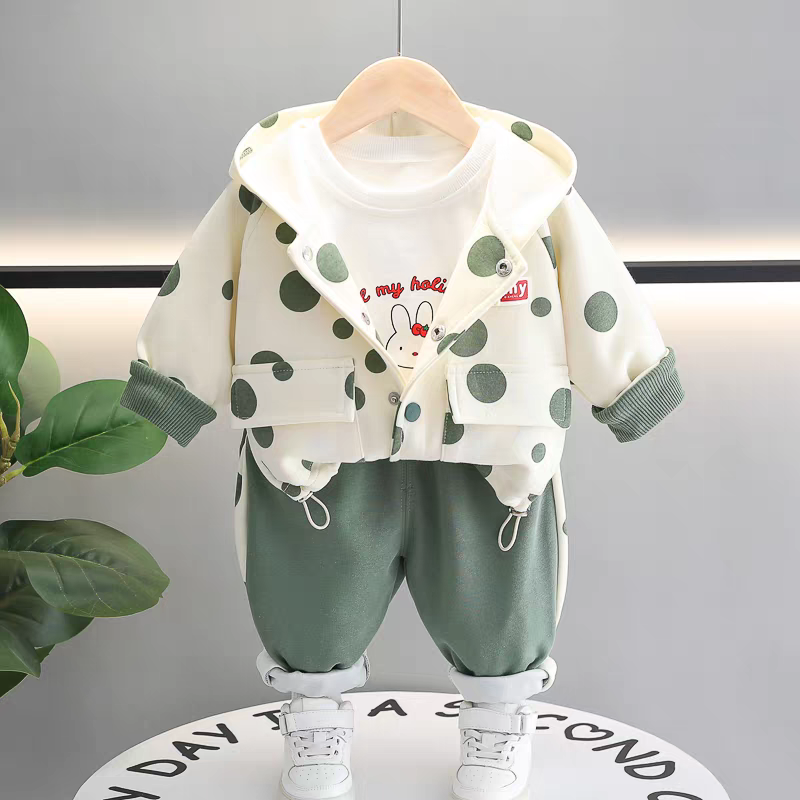 π§Έ Kids' 3-Piece Teddy Bear Outfit Set - Cute & Cozy Style!