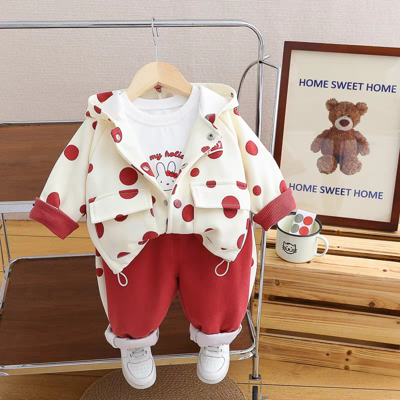 π§Έ Kids' 3-Piece Teddy Bear Outfit Set - Cute & Cozy Style!