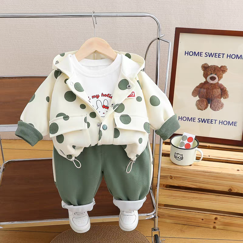 π§Έ Kids' 3-Piece Teddy Bear Outfit Set - Cute & Cozy Style!