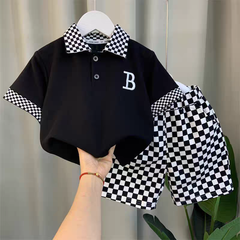 Kids' Checkered Polo & Shorts Set π | Stylish Summer Outfit for Boys
