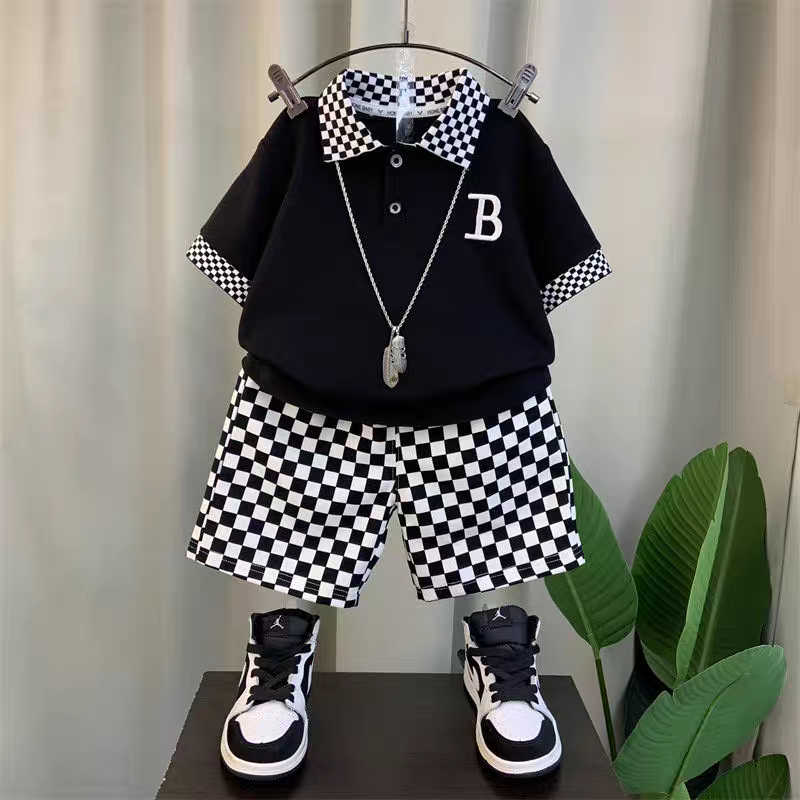 Kids' Checkered Polo & Shorts Set π | Stylish Summer Outfit for Boys
