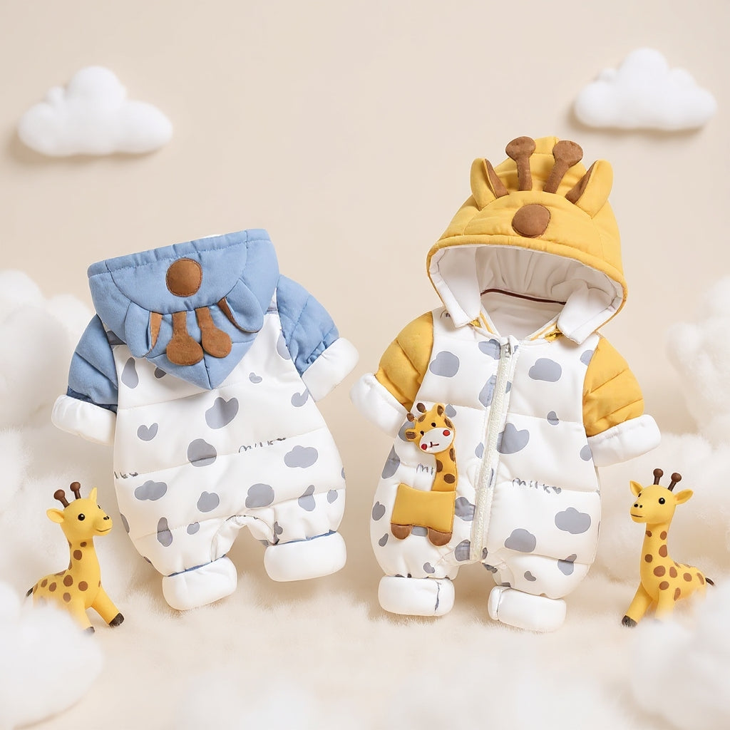 Cute Giraffe Baby Romper – Soft & Cozy Jumpsuit