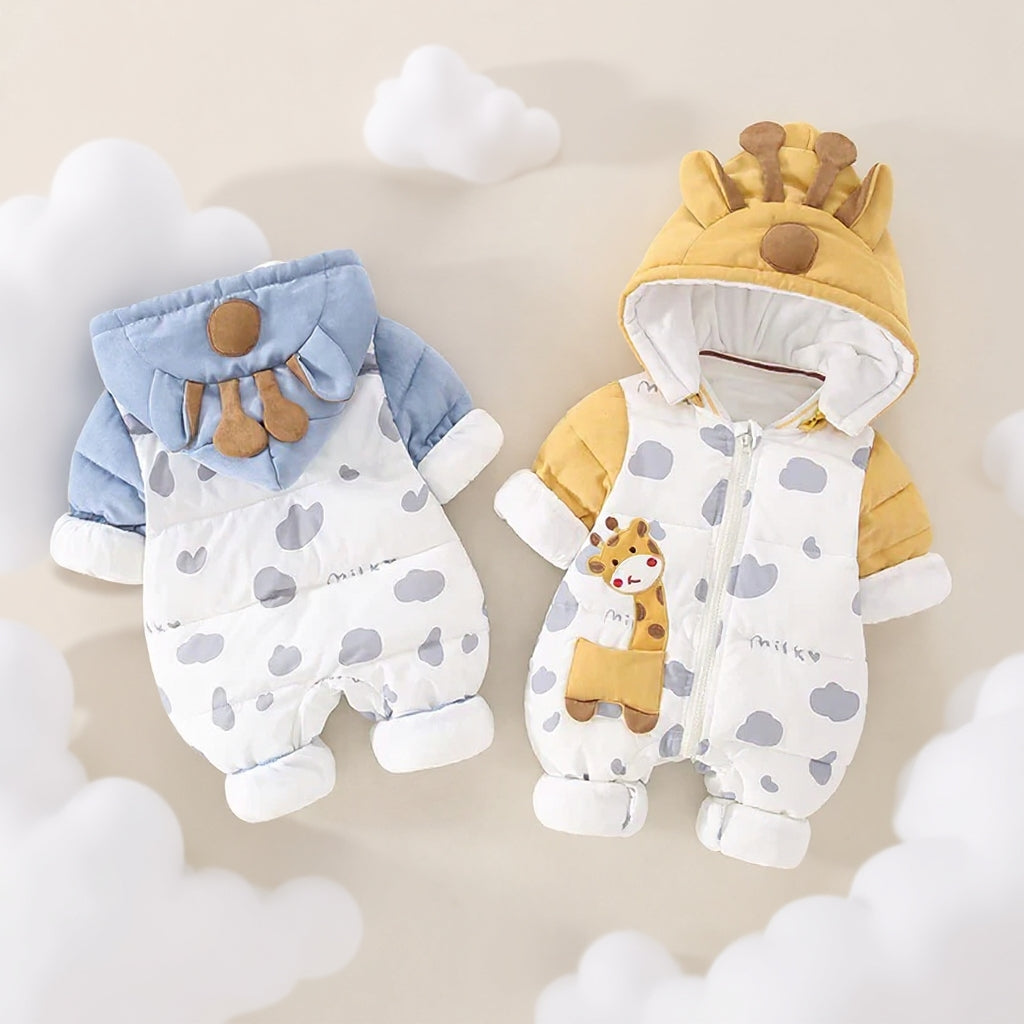 Cute Giraffe Baby Romper – Soft & Cozy Jumpsuit