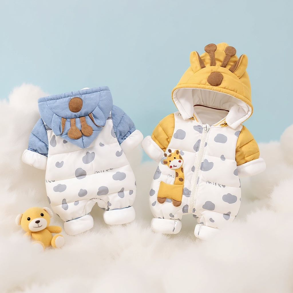 Cute Giraffe Baby Romper – Soft & Cozy Jumpsuit