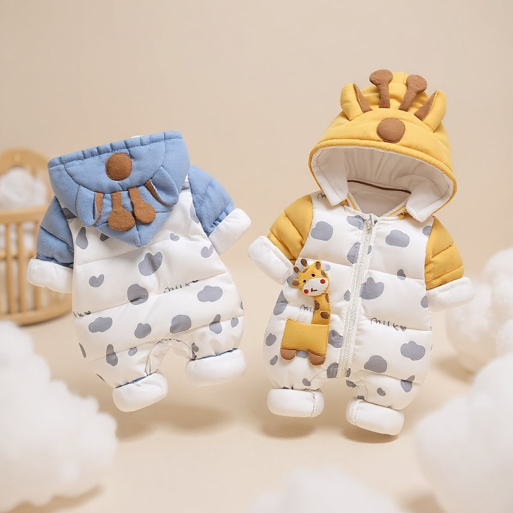 Cute Giraffe Baby Romper – Soft & Cozy Jumpsuit