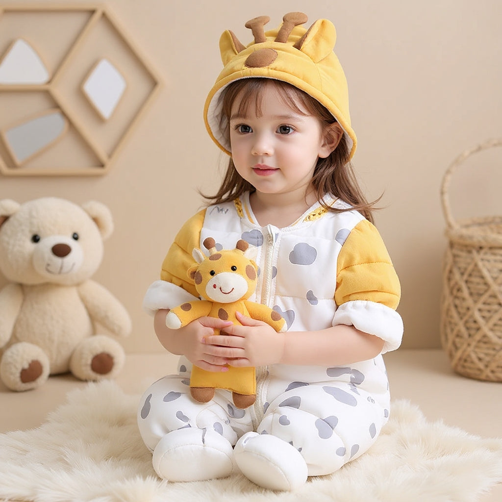 Cute Giraffe Baby Romper – Soft & Cozy Jumpsuit