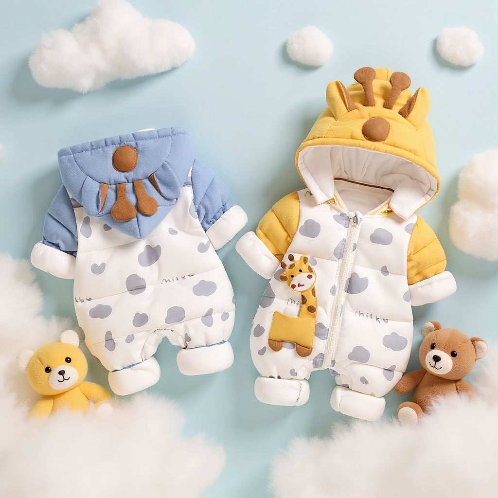 Cute Giraffe Baby Romper – Soft & Cozy Jumpsuit