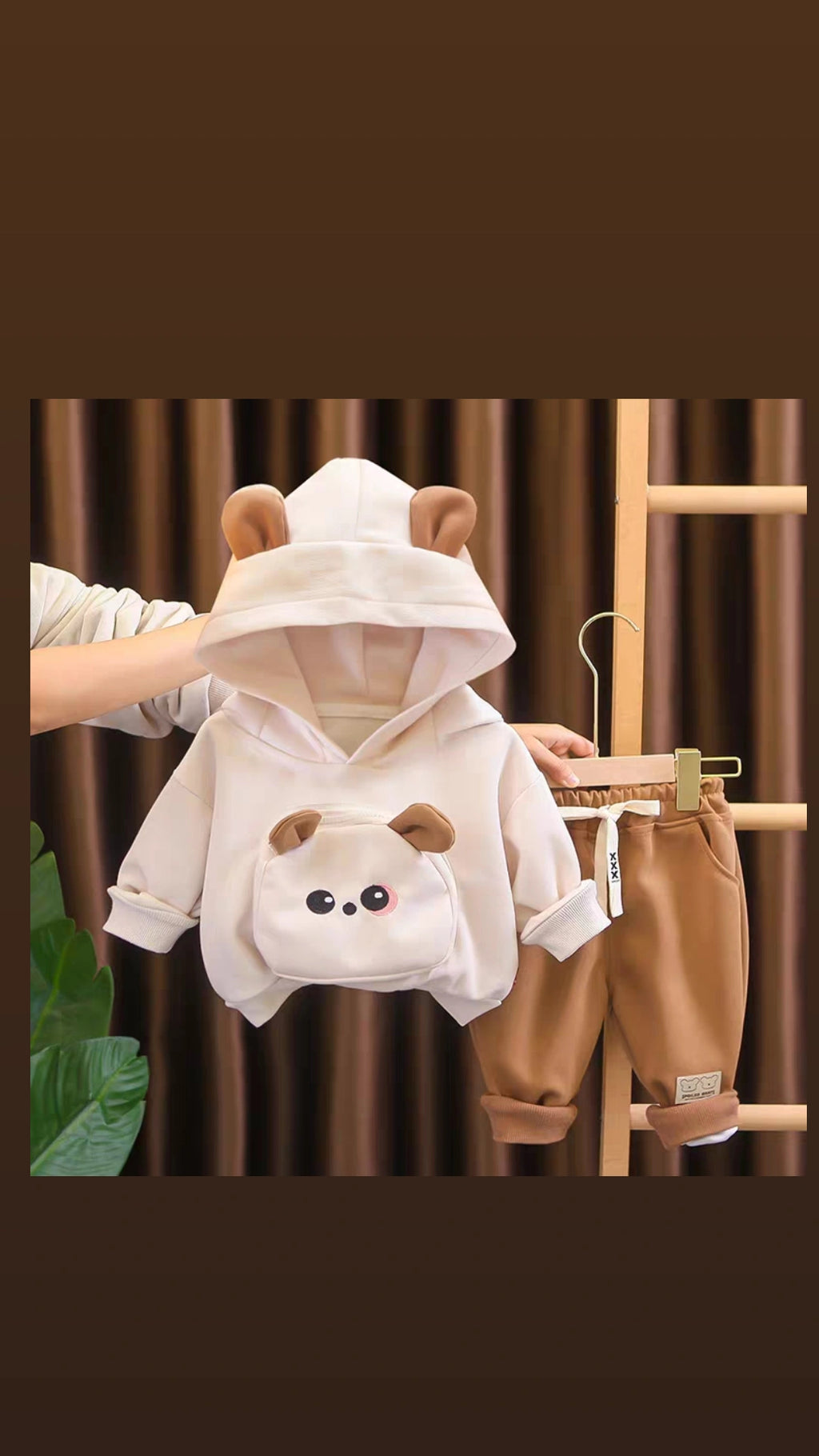 Soft Bear Hoodie & Pant Set for Kids + one baby sandal free   90%off offer today only