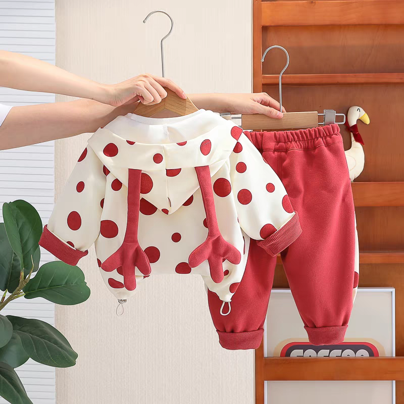 🧸 Kids' 3-Piece Teddy Bear Outfit Set - Cute & Cozy Style!