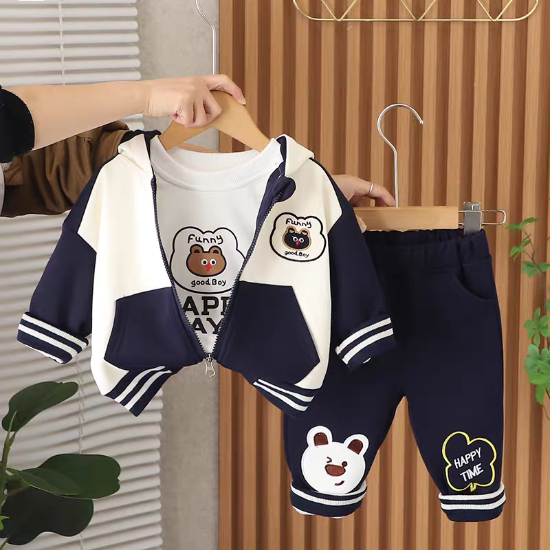 Adorable Bear Hooded Jacket or Zip-Up and Matching Comfortable Pants