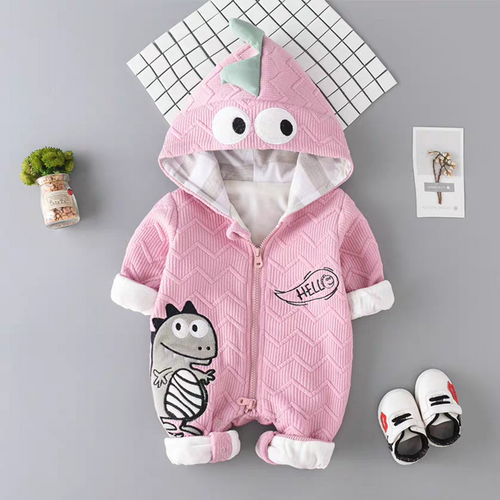 Adorable Dinosaur Hooded Romper for Babies - Cute🎁