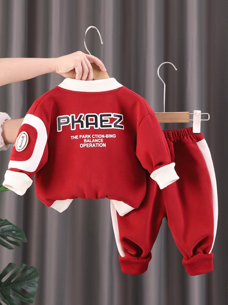 : Kids' Modern Sporty Tracksuit Set | Stylish Black & White Ensemble