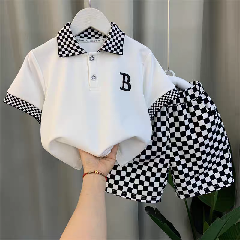 Kids' Checkered Polo & Shorts Set 🏁 | Stylish Summer Outfit for Boys