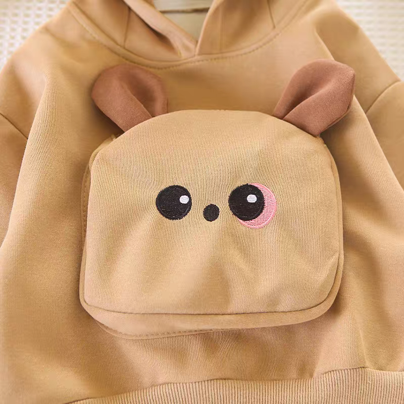 Soft Bear Hoodie & Pant Set for Kids + one baby sandal free   90%off offer today only