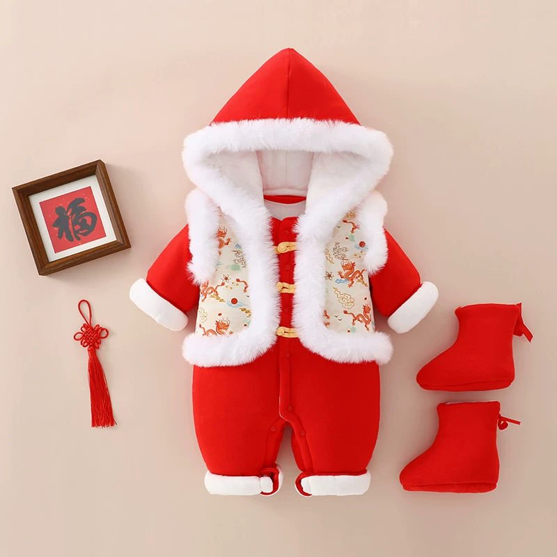 Newborn Baby New Jumpsuit with Hat and Boots