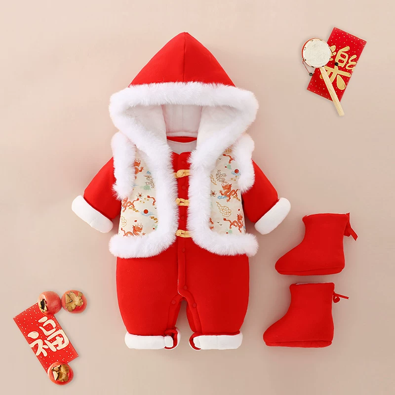 Newborn Baby New Jumpsuit with Hat and Boots