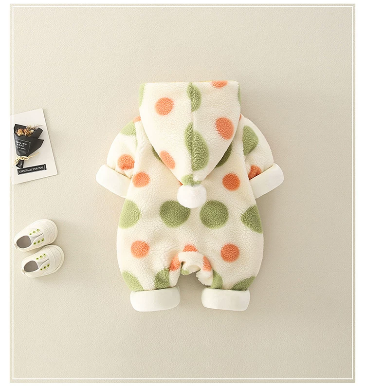 Cozy Polka Dot Baby Winter Jumpsuit ❄️ | Soft, Warm & Adorable | Price Drops to ₹299 — Soon ₹499!