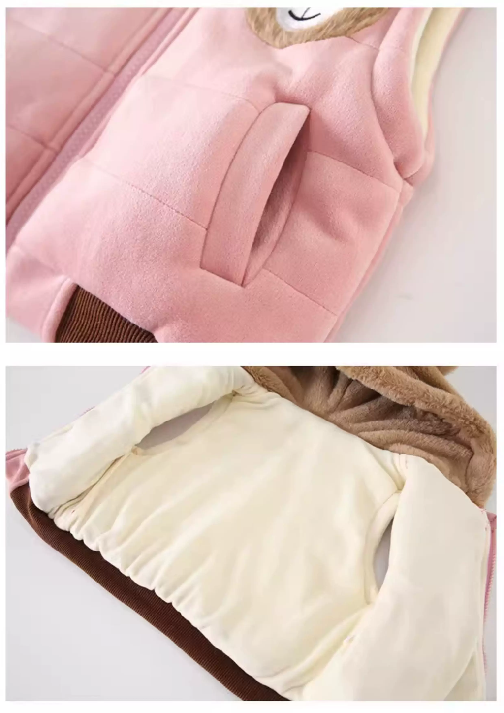 .Baby Boys and girls Teddy Bear Ear 3-Piece Warm Set