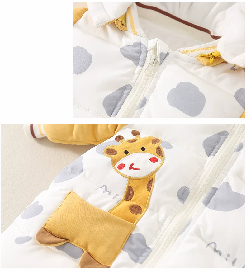 Cute Giraffe Baby Romper – Soft & Cozy Jumpsuit
